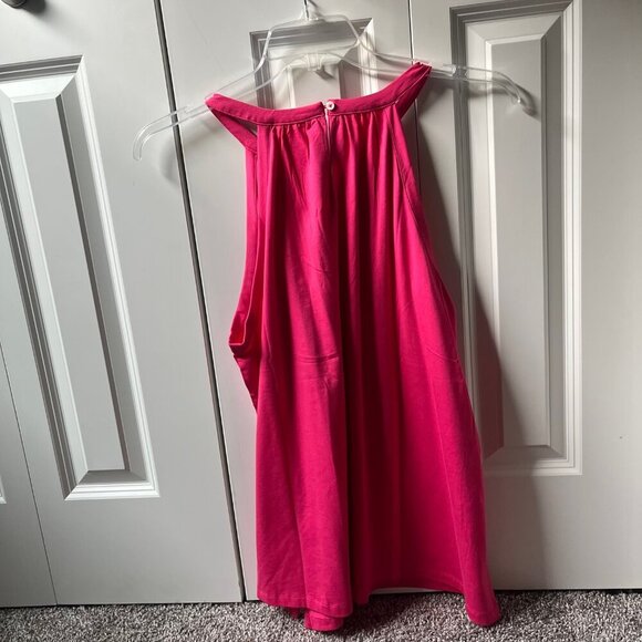 NWT Land's End Plus Size Light Weight Jersey Halter Neck Tank Top, Pink, 1X - Picture 4 of 5
